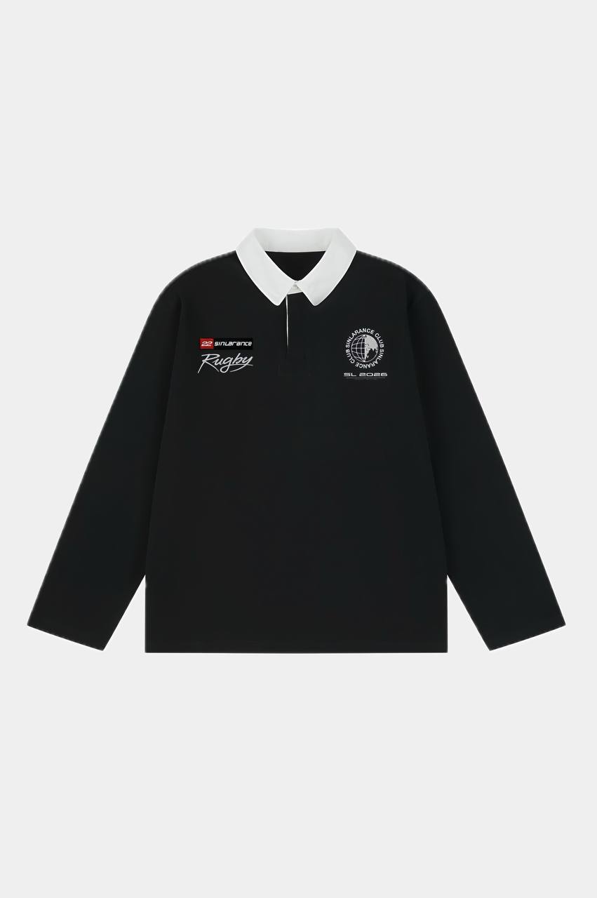 Black Rugby Shirt front