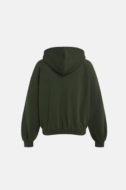 Olive Green Zip Up back